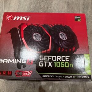 MSI Gaming X GeForce GTX 1050 Ti - Red and Black